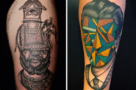 Weird Surrealist Tattoos Artist Reveals Haunting Portraits Daily Star