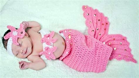 Free Newborn Baby Mermaid Tail Crochet Ideas Youtube