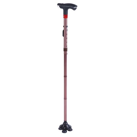 Adjustable Mobility Walking Aids Sos Alarm Folding Posture Cane