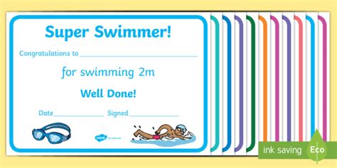 Free Printable Swimming Certificates Free Printable Templates
