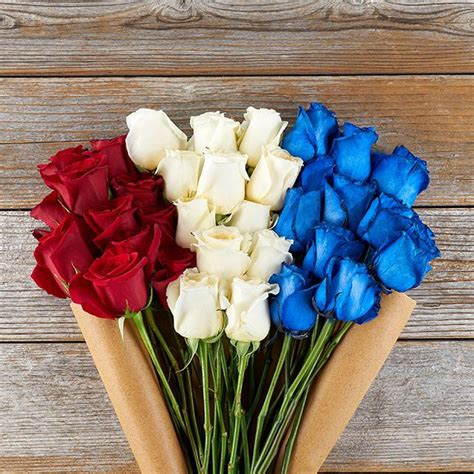 Red White And Blue Rose Bouquet The Bouqs Co