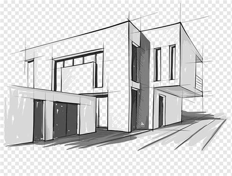 Modern Architecture Architectural Drawing Sketch Design Angle