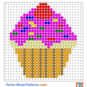 Maybe you would like to learn more about one of these? Cupcake Perler Bead Pattern and Designs | Bead Sprites ...
