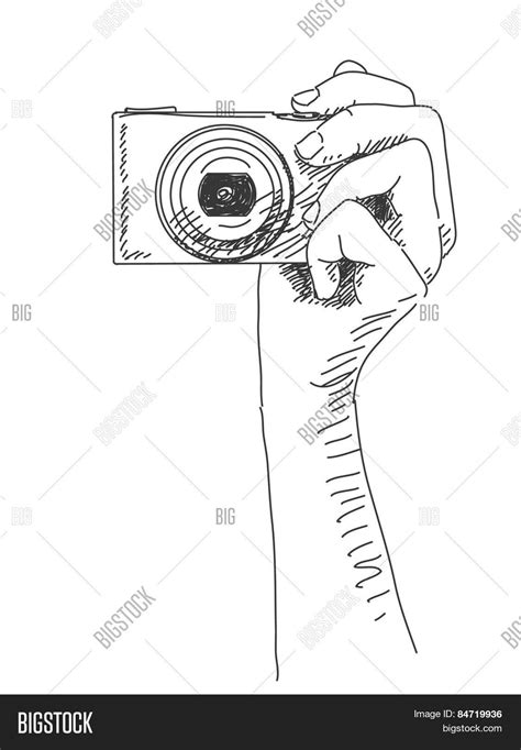 Sketch Hand Holding Vector And Photo Free Trial Bigstock