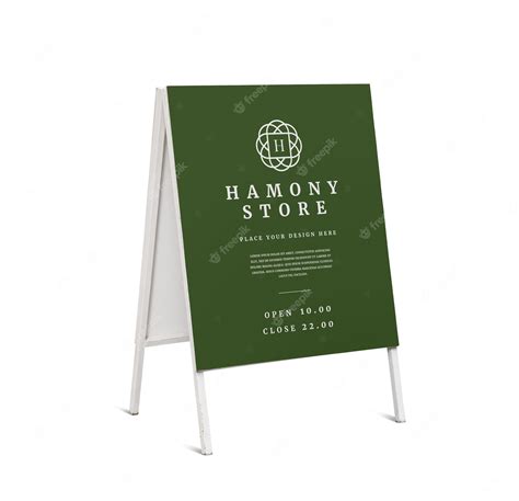 Premium Psd Folding A Frame Signboard Mockup Template