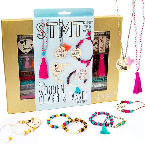 Buy Stmt Diy Wooden Charm And Tassel Jewelry Kit Design And Create 10