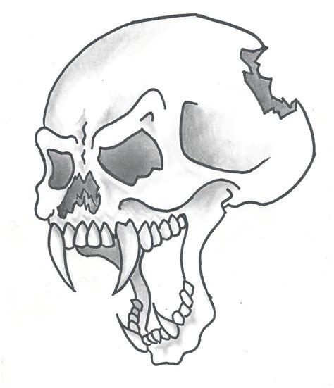 Cartoon Drawings Jpeg Skulls Drawing Easy Skull