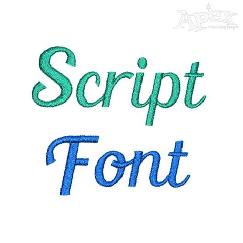 Fine Script Machine Embroidery Font By Apex