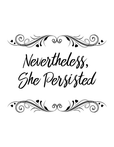 Nevertheless She Persisted Wall Hangings Signs