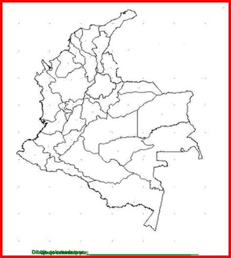 Mapa Politico De Colombia Mudo