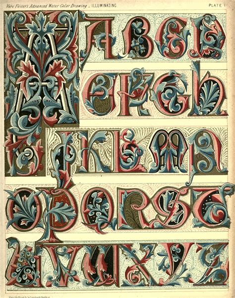 Illuminated Alphabet Page From A Practical Treatise On The Art Of
