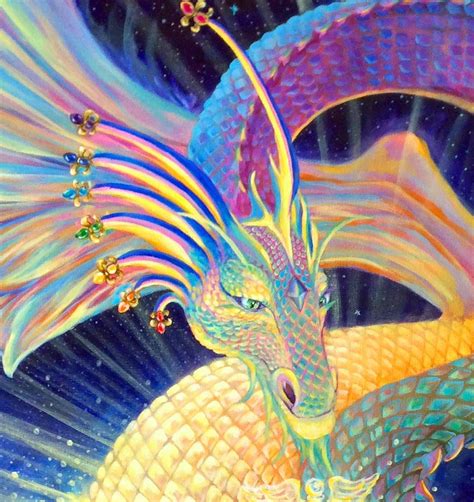 This Original Rainbow Dragon Acrylic Painting By Rhode Island Artist