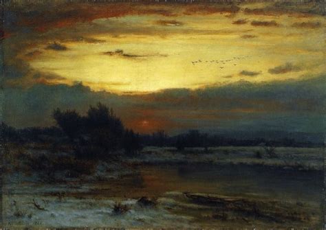 George Inness Winter Close Of Day 1866 Landscape Art Landscape