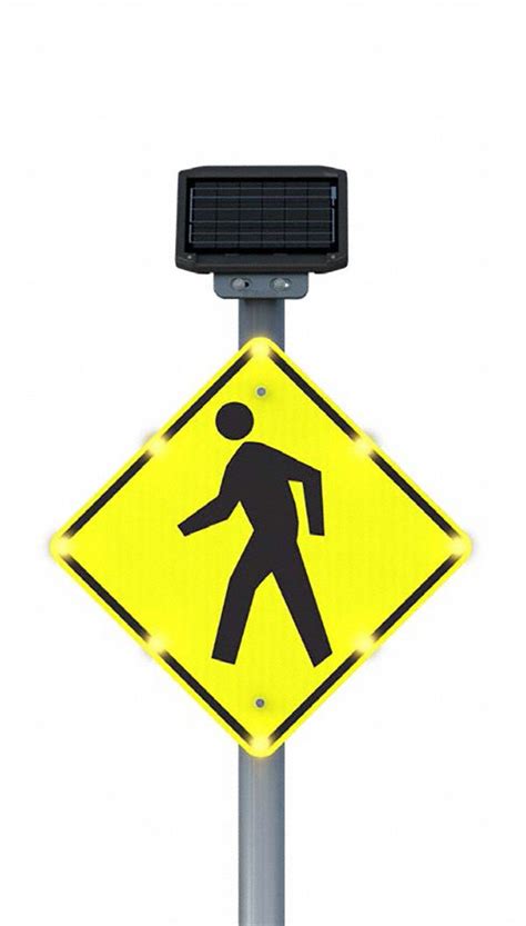 36 In X 36 In Nominal Sign Size Aluminum Flashing Led Pedestrian