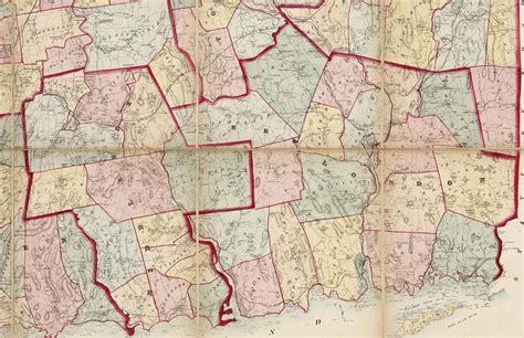 The Clark And Tackabury Map Of Connecticut Rare And Antique Maps