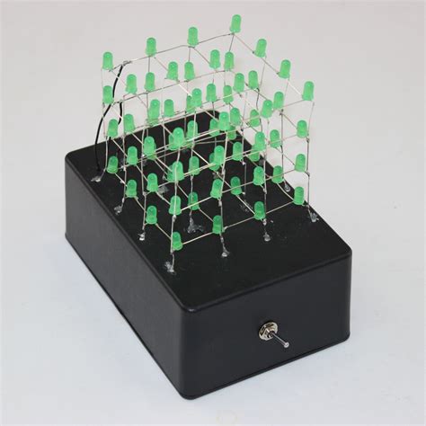 When assembled and connected to power supply, pressing the start button rolls the dice. LED Cube DIY kit