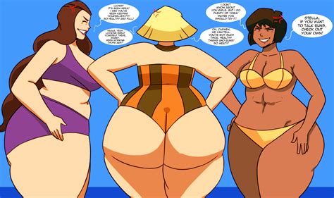 Rule 34 3girls Ass Back View Bbw Beach Big Ass Big Breasts Bikini