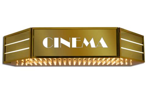 Hollywood Cinema Identity Lighted Marquee Sign Cinema Sign Home