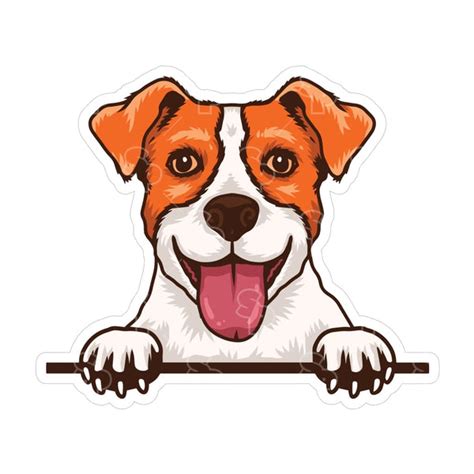 Sticker Pack 9742 Dogs Begging Illustrated Jack Russell
