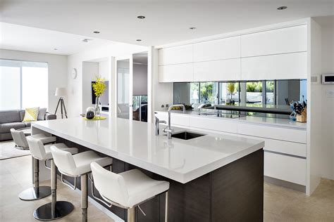 Contemporary Backlit Kitchen Cabinets