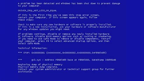 Fake Blue Screen Of Death Youtube