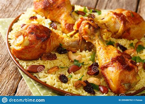Arabic Chicken Majboos Which Is A Spiced Rice And Chicken Topped With