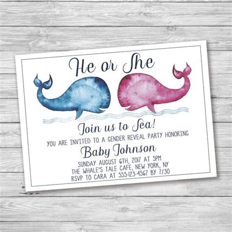 He Or She Join Us To Sea Summer Gender Reveal Whale Gender Reveal
