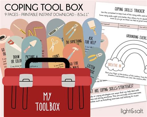 Coping Skills Tool Box Self Regulation Feelings Poster Etsy Coping