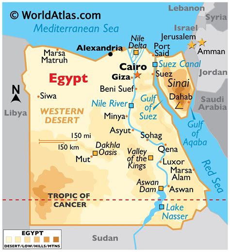 Egypt Maps Including Outline And Topographical Maps