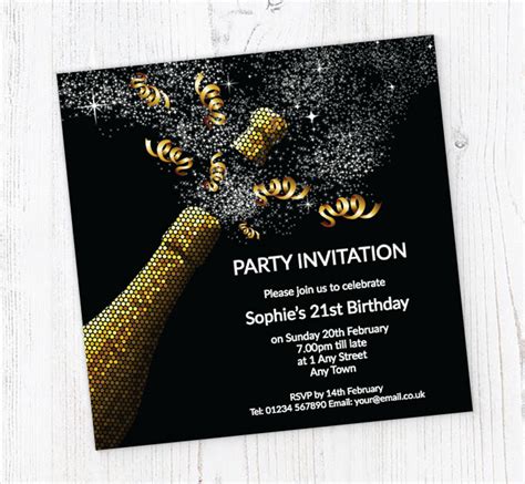 A party is the perfect way to express your friendship or affection for the birthday honoree. 21st Birthday Invitations | Customise Online Plus Free ...
