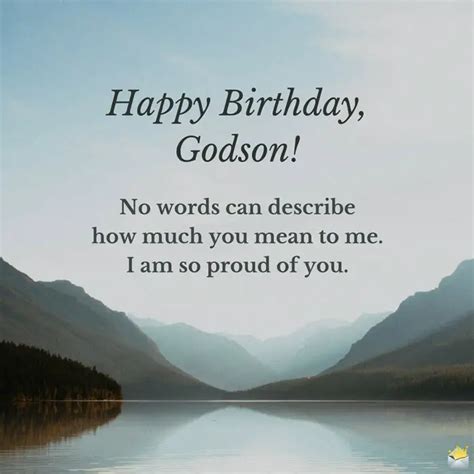 Birthday Wishes For Your Godson