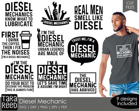 Diesel Mechanic Svg And Cut Files For Crafters Etsy
