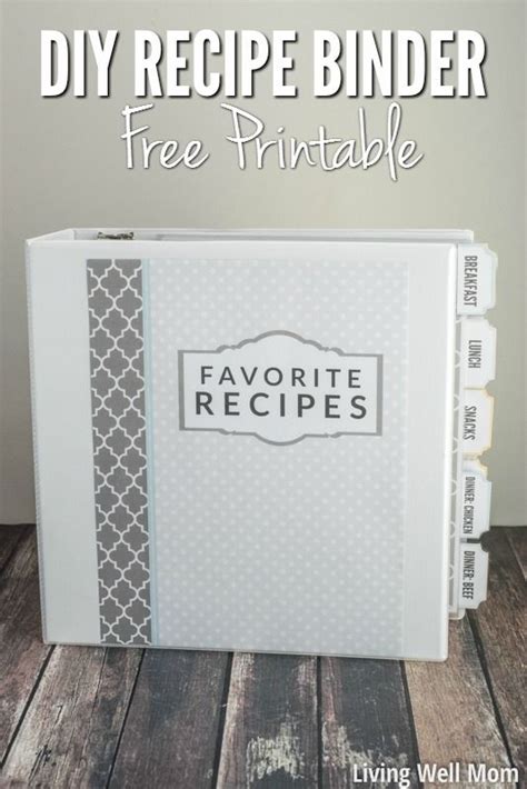 Diy Recipe Binder With Free Printable Downloads