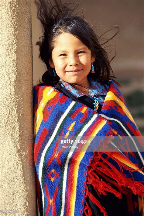 Usa New Mexico Native American Girl Portrait High Res