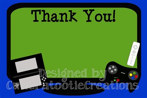 Video Games Thank You Cards