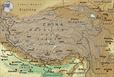The Map Of Tibet Where Is Tibet On A Map Tibet Maps Windhorsetour