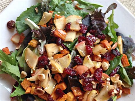 Autumn Salad With Maple Dijon Vinaigrette Dishing Out Health