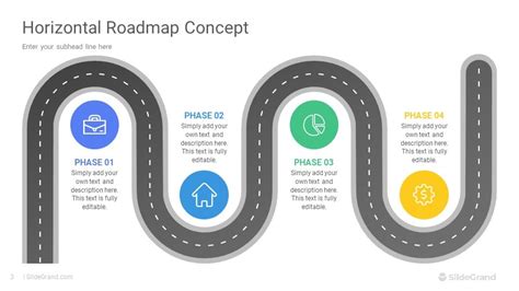 Step Phase Horizontal Roadmap Concept For Powerpoint Slidemodel My