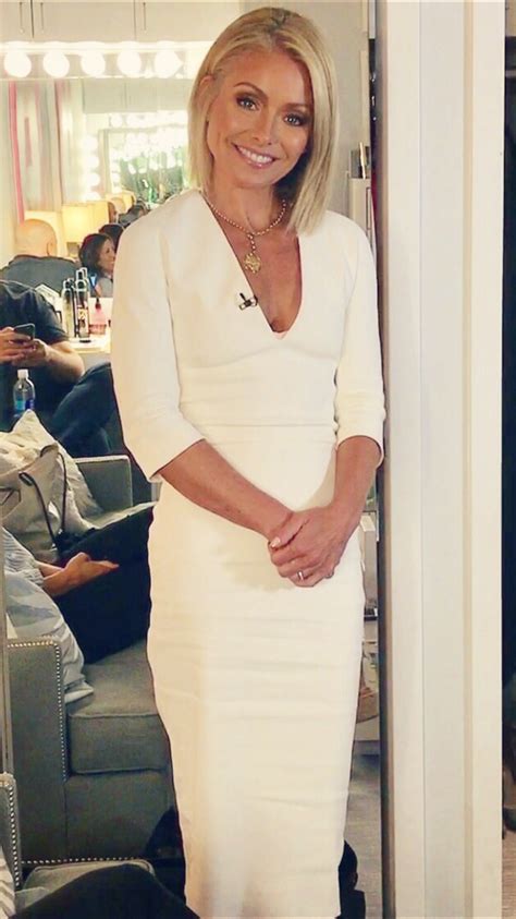 Kelly Ripa In Her Own White Victoria Beckham Dress Kellys Fashion