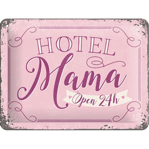 Hotel Mama Metallskilt Retronorgeno