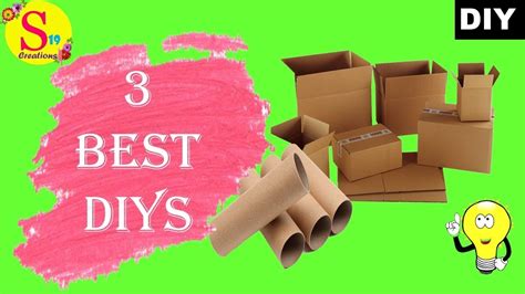 3 Best Out Of Waste Ideas Cardboard Box Reuse Ideas Easy Diy