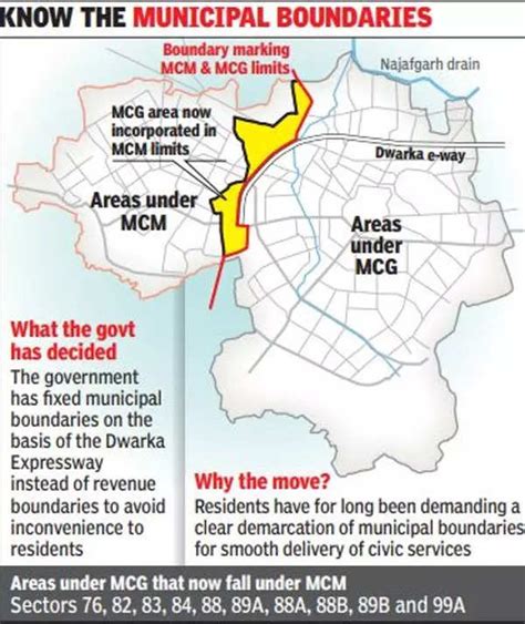 Corporation Boundaries Redrawn With Dwarka Expressway As Dividing Line