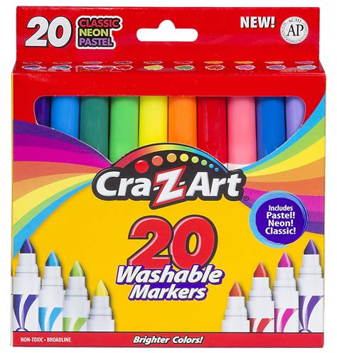 Cra Z Art 20 Count Multicolor Broad Line Washable Markers