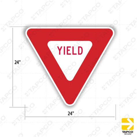Yield Here To Pedestrians Symbol R1 5 Standard Traffic Signs Tapco