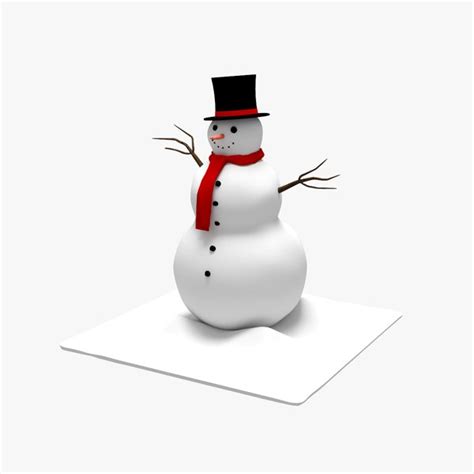 Snowman 3d Models For Download Turbosquid