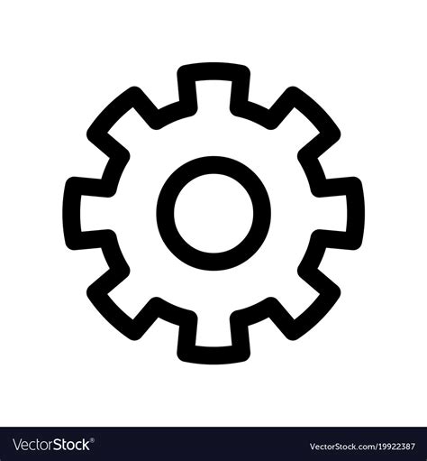 Cog Wheel Icon Symbol Of Settings Or Gear Vector Image