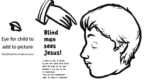 Jesus Heals The Blind Man Preschool Craft Blinds