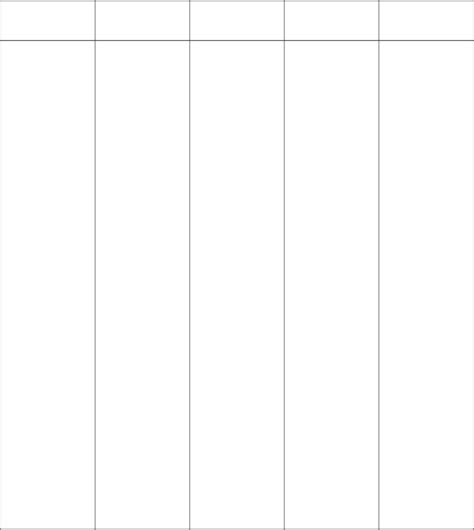 Free Printable Blank 6 Column Chart Template
