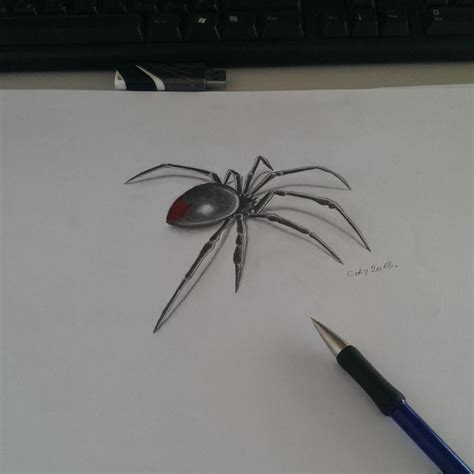 Black Widow Spider Pencil Art Tattoo By Azorica3 On Deviantart