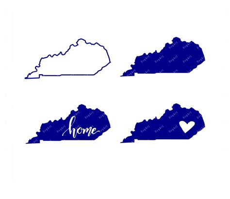 Paper Party And Kids Materials Kentucky Svg Outline State Shape